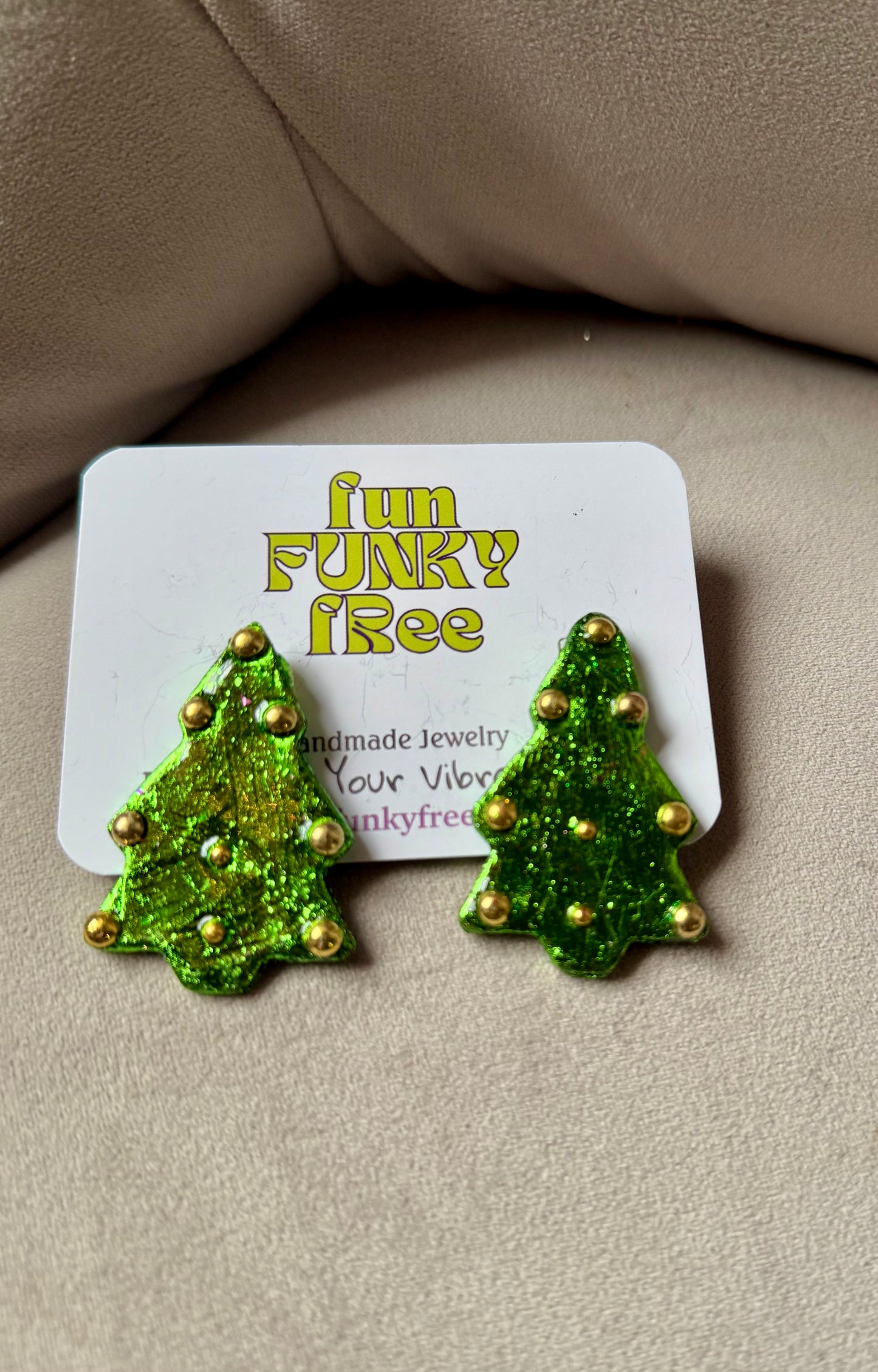 Funky Christmas Tree - Green/Gold