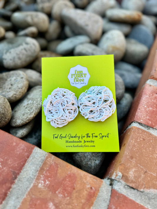 Small Tumble Studs- Coconut