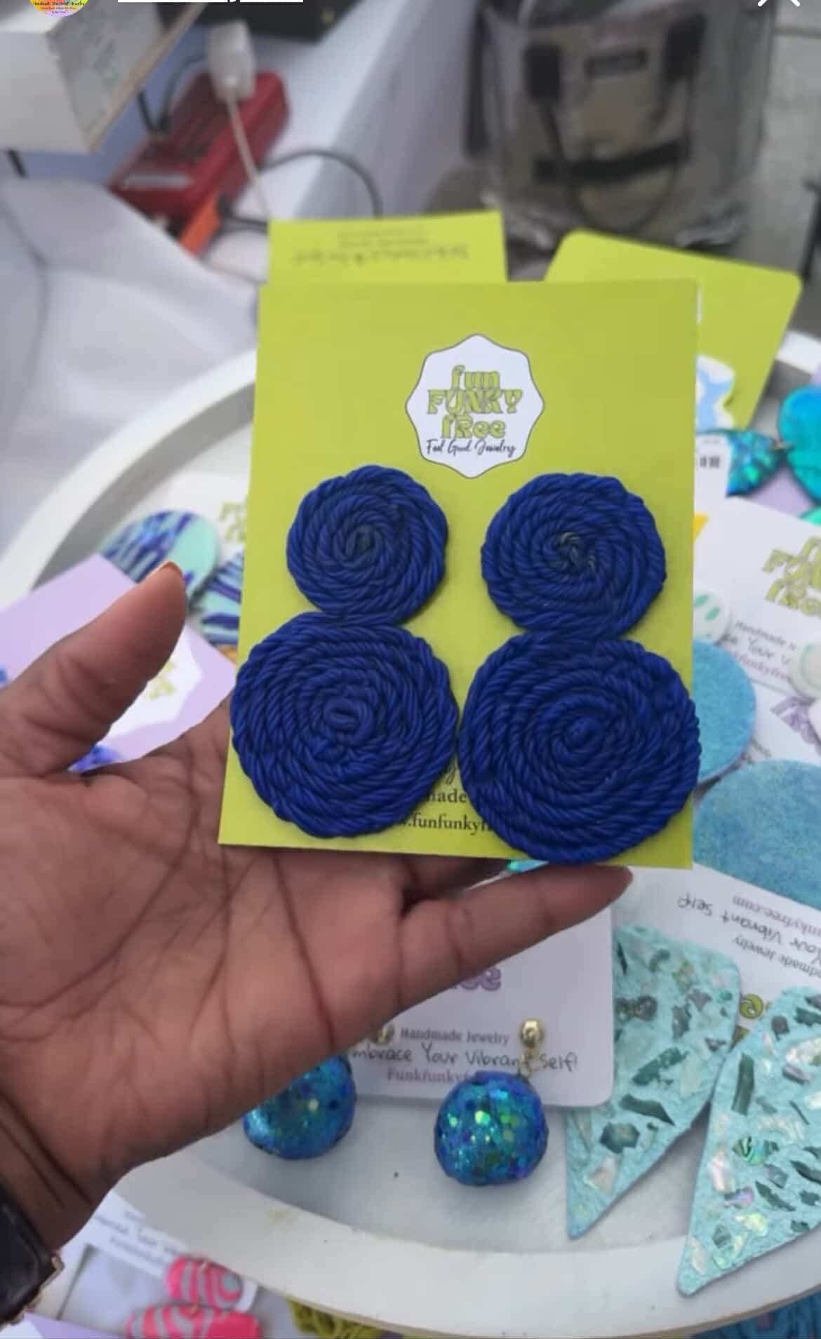 Funky Spirals - Vibrant Navy