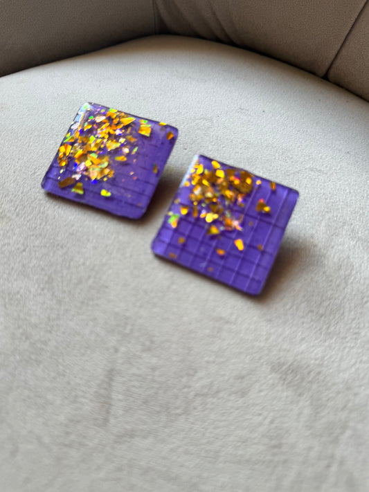 Gleaming Tiles-Purple/Gold