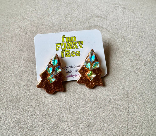 Funky Christmas Tree - Rose Gold/Gems