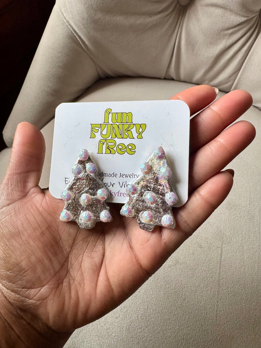 Funky Christmas Tree - Silver/ Iridescent