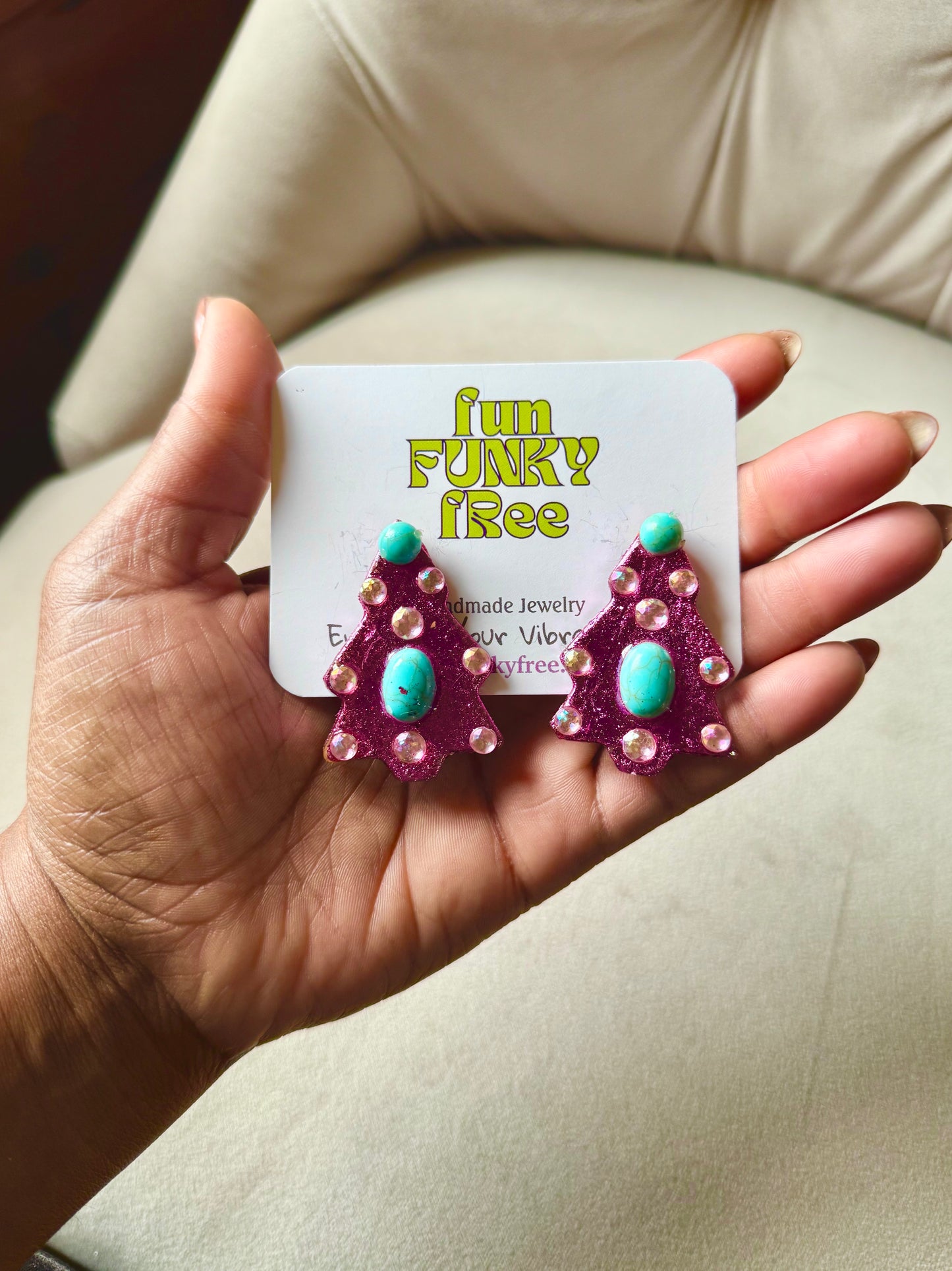 Funky Christmas Tree - Pink/Turquoise