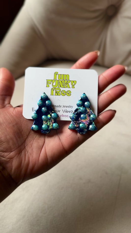 Funky Christmas Tree - Blue